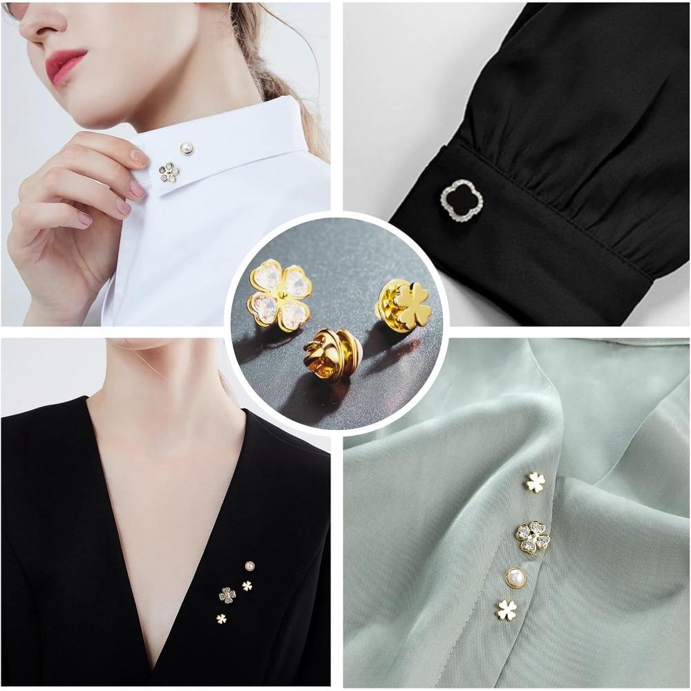 40/80/120pcs Yellow and White Brooch Base DIY Brooch Clip Jewelry Buckle DIY Necklace Bracelet Anklet Phone Chain