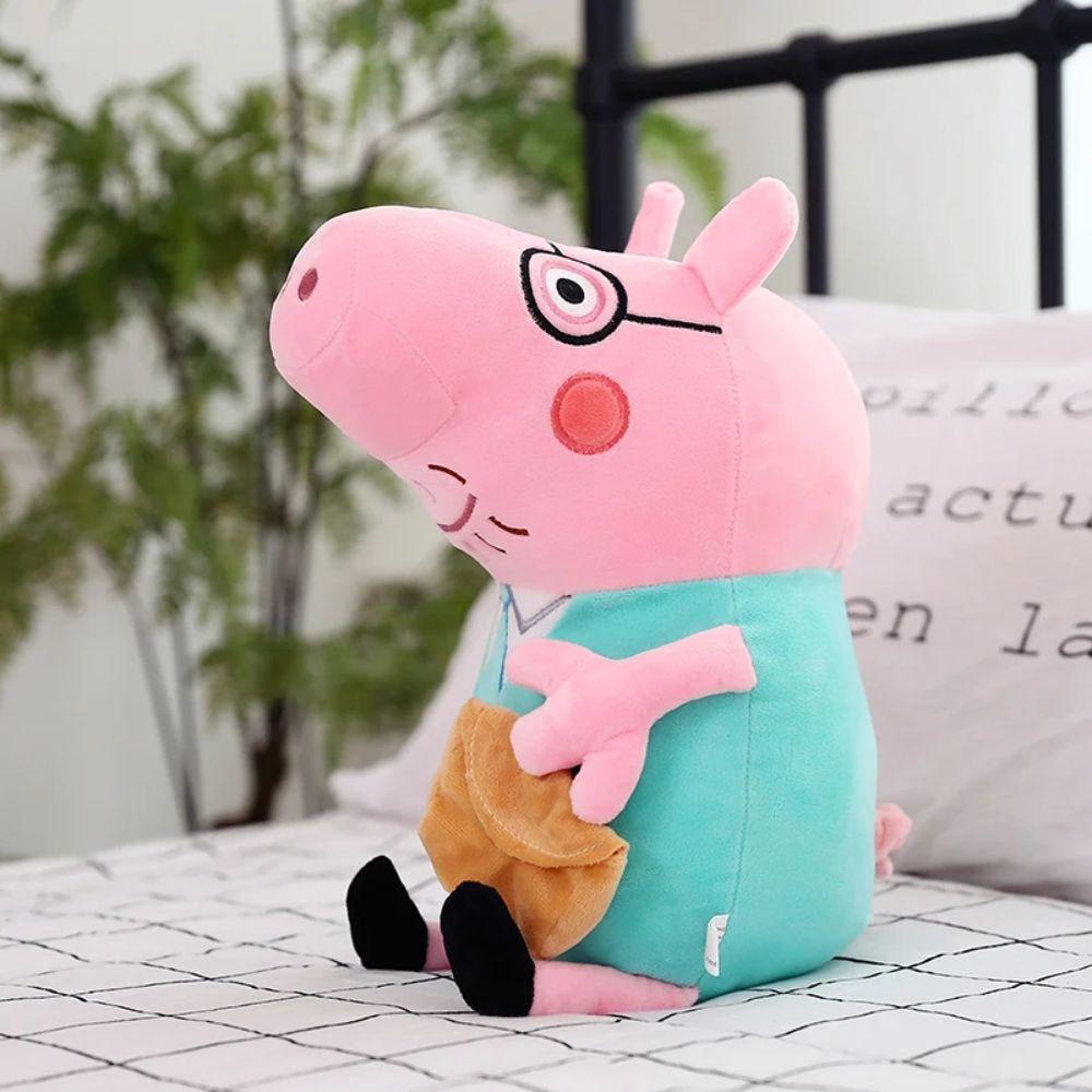 Peppa Pig Daddy Pig Plush Toy 30cm Soft Stuffed Animal Cartoon Character Doll Kids Gift