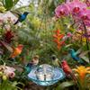 USB-Powered Fountain Bird Bath Hanging Bird Bath Fountain Outdoor Hummingbird Feeder Bath Bowl Attracts Wild Birds for Garden Decoration