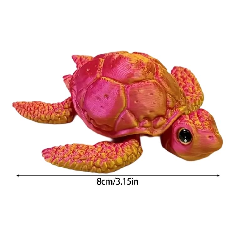 3D Printed Sea Turtles ,Flexible Joints Articulated Sea Turtles Fidgety Toy Sea Turtles Statue Ornament for Home Decors