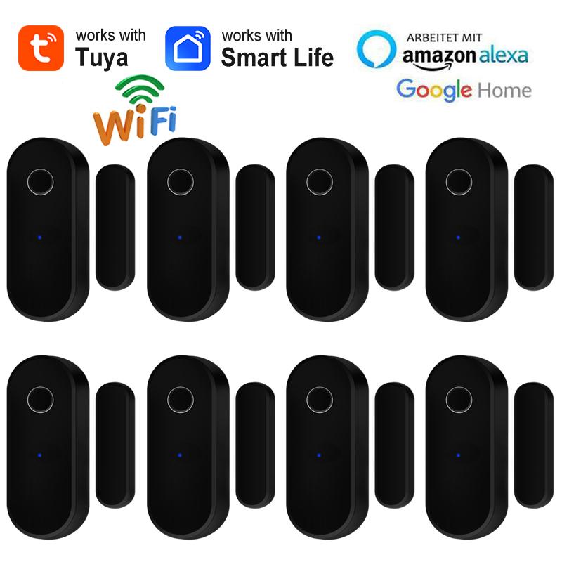 Tuya WiFi Door Sensor Close Open Window Detector Smart Life APP Remote Control Notification Home Security Alarm For Alexa Google