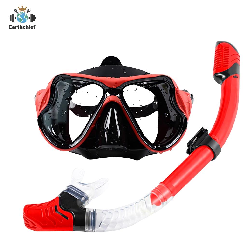 Factory Diving Equipment Set Waterproof Fully Dry Breathing Tube Swimming Myopia Mask Tempered Glass Diving Goggles