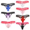 Men's Sissy Pouch Panties Lingerie Floral Lace Bowknot Briefs Underwear Tangas