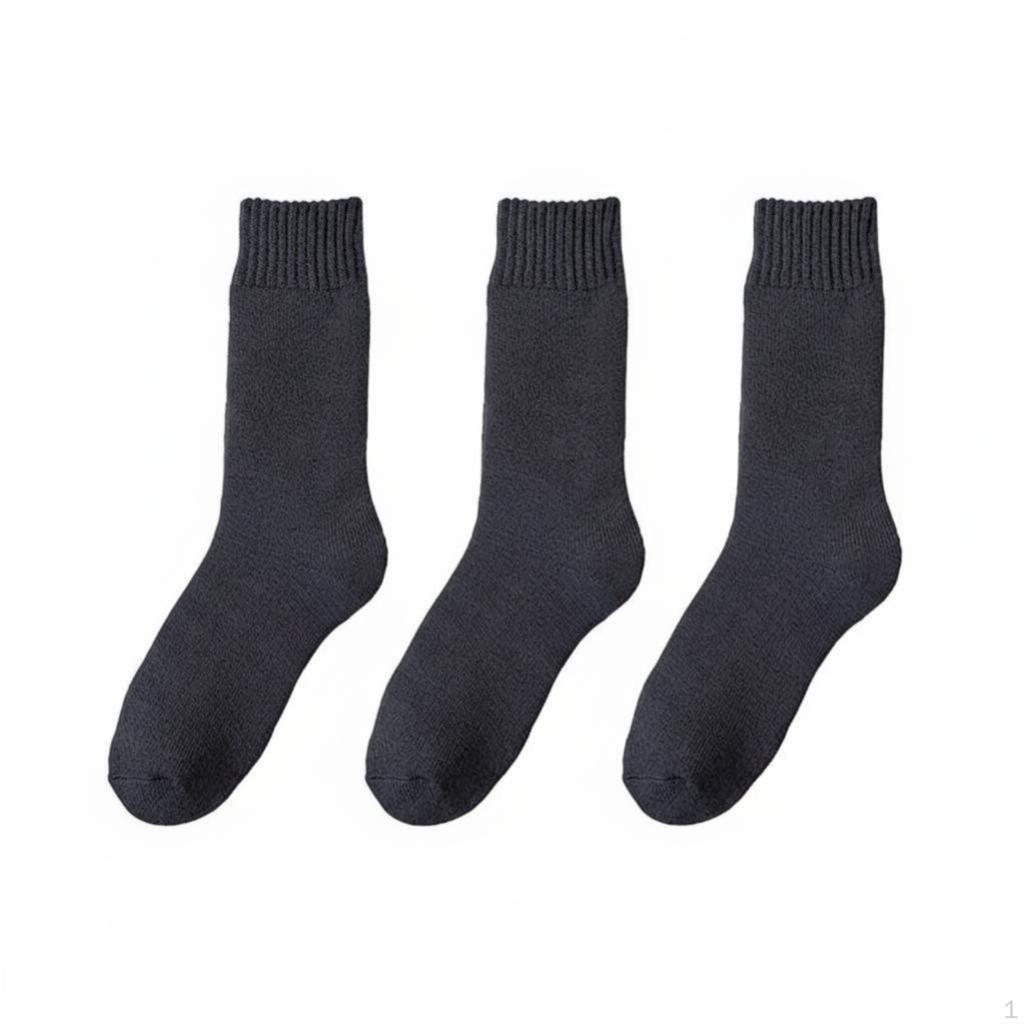 Thermal Winter Socks, Knee High, Men & Women, Cold Weather, Cushioned 4045 Black