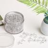 Pack of 100 Clear Flower Push Pins for Office Bulletin Board Cork Board Notice Board Pin Flat Head Push Pins for Hanging