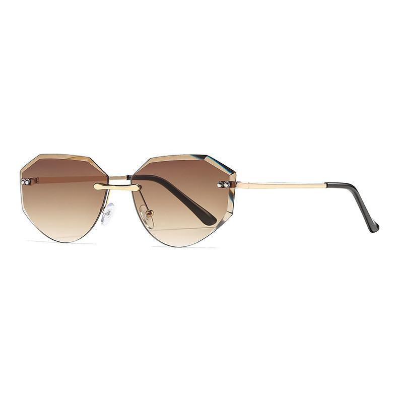 Uv400 Womens Polygon Sunglasses With Gray Lenses For Outdoor Sports And Fashion