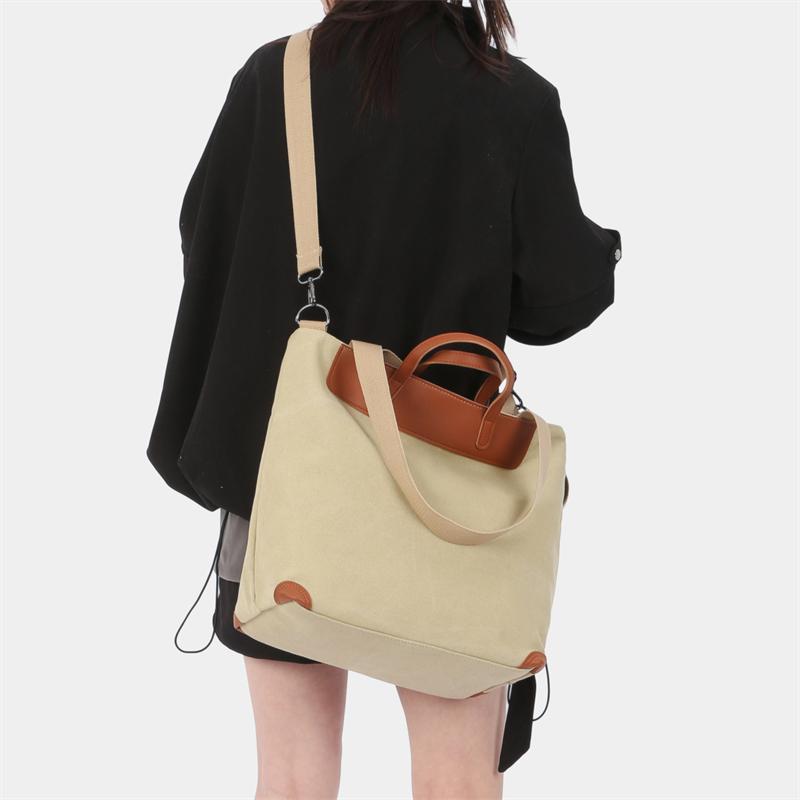 Women's Canvas Bag Large Capacity Shoulder Bag Commuter Handbag