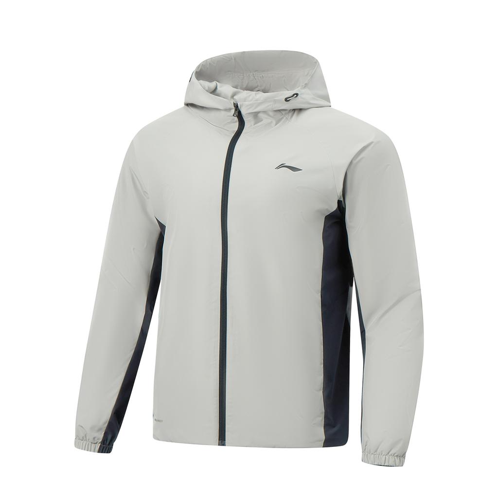 Li Ning Color Block Zipper Hooded Versatile Sports Windbreaker Men Outerwear AFDW079-11