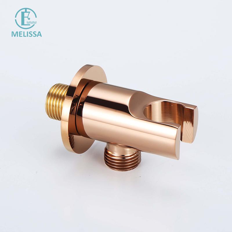 Melissa Modernes Hotel Messing Roségold Toiletten-Bidet-Sprüher Shattaf Set Handbrause Vertikaler Sprühstrahl Wassersparend Druckbeaufschlagt