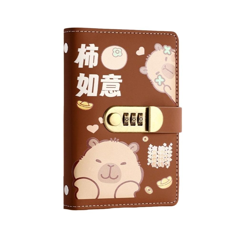 Lockable Design 100 Envelopes Money Saving Challenge Capybara Savings Binder  for Children