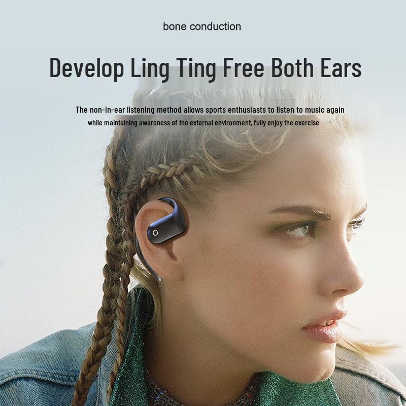 OWS Wireless Bone Conduction Bluetooth Sports Earphones with Charging Case & Digital Display