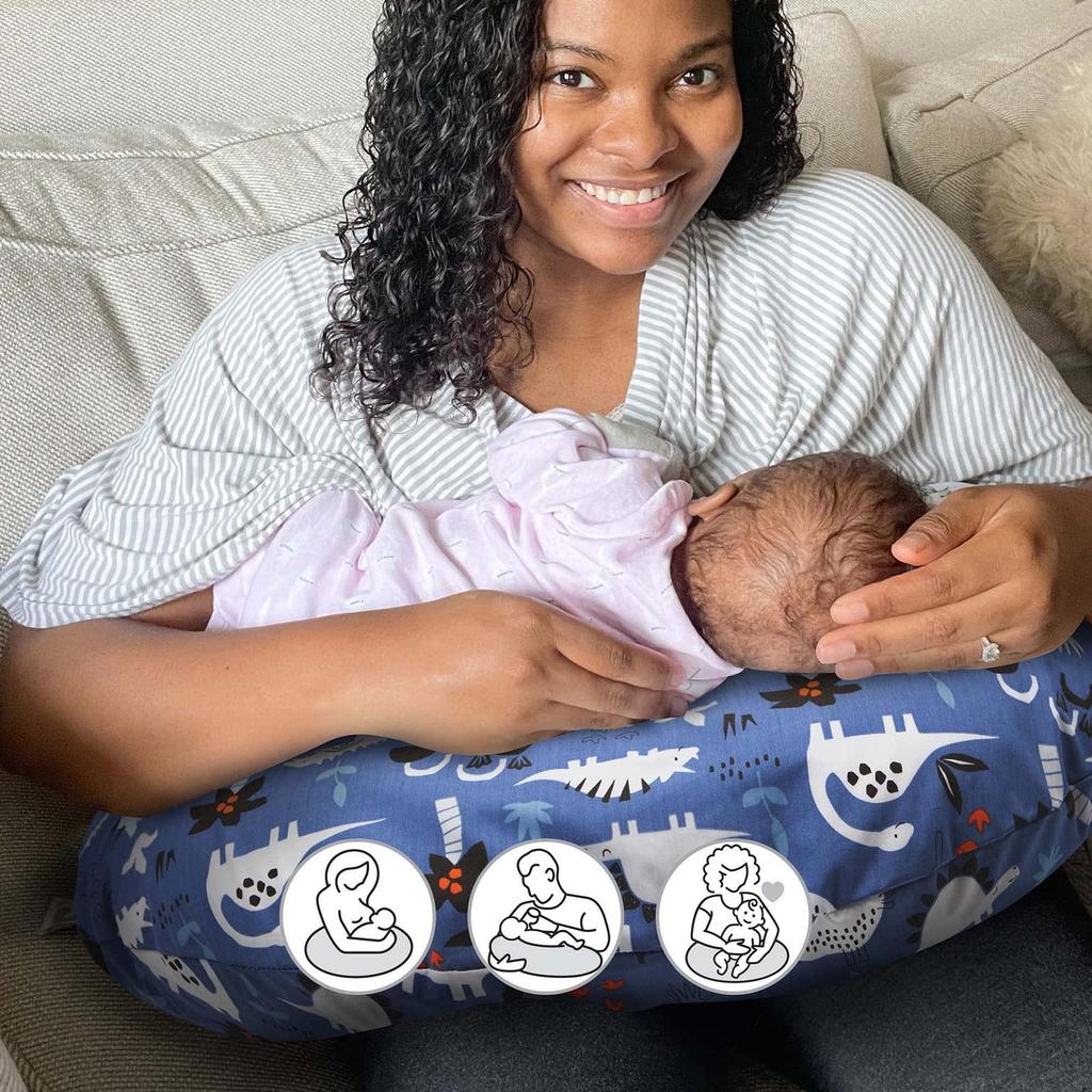 Soft and Breathable U Shaped Nursing Pillow Cover Cartoon Print Pillow Case Breastfeeding Pillow Slipcover Protectors