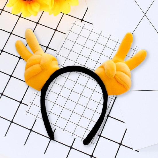 Men Women Headband Spoof Thumb Gesture Design Versatile Hairband Cartoon Hair