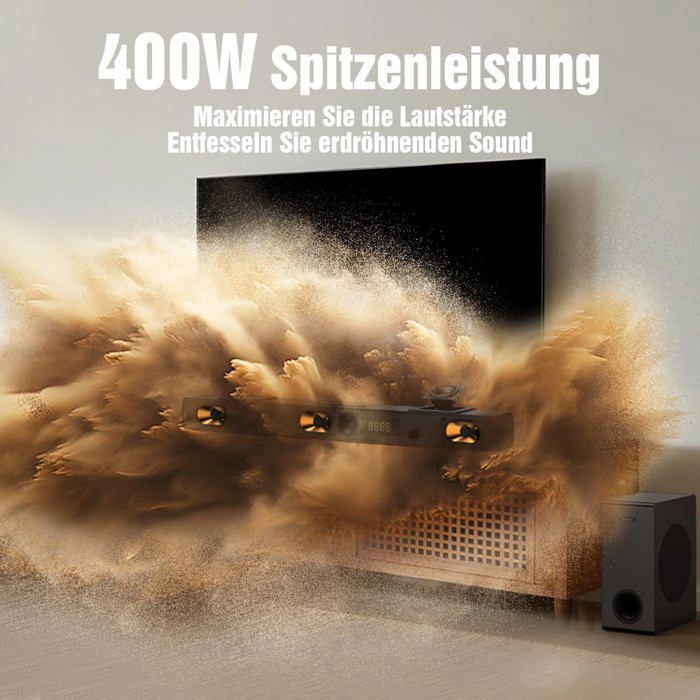 Soundbar - HIWILL - A312 - 400 W - Dolby Atmos - Bluetooth - 3.1.2 Channels