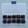 100pcs Plastic Plastic Crafts Black Toy Accessories Doll Accessories Doll Eyes  Sewing Accessories