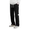 Men's Corduroy Drawstring Casual Pants, Loose Fit Straight Wide Leg Trousers