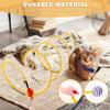 2pcs Cat Tunnel Spring Toy Folded Cat Tunnel Toy Indoor Cat Activity Structure Cat Tunnels for Indoor Cats Cat Tubes Played Tunnel Spring Cat Spiral