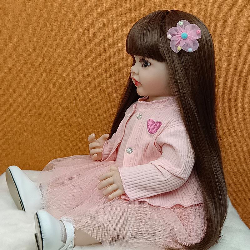 55 CM Tam Vücut Yumuşak Silikon Vinil Yeniden Doğmuş Yürümeye Başlayan Kız Bebek Güzel Betty Kız Prenses Boneca Yeniden Doğmuş Oyuncak Gerçekçi Bebek Bebekler Çocuklar için Noel Hediyeleri