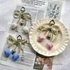 French Retro Tulip Charm with Pearls and Bow - Keychain & Phone Lanyard
