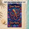 Mermaid Theme Soft Beach Towel Personalized Custom Name Text Towel Portable for Beach Pool Travel