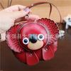 First Layer Cowhide Creative Small Koala Change Bag Tree Bag Bear Bag Flip Cover Children'S Hand Bag Card Bag Key Bag