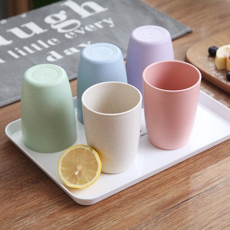 Wheat Straw Round Toothbrush Cup With Ecofriendly Home Office Gift