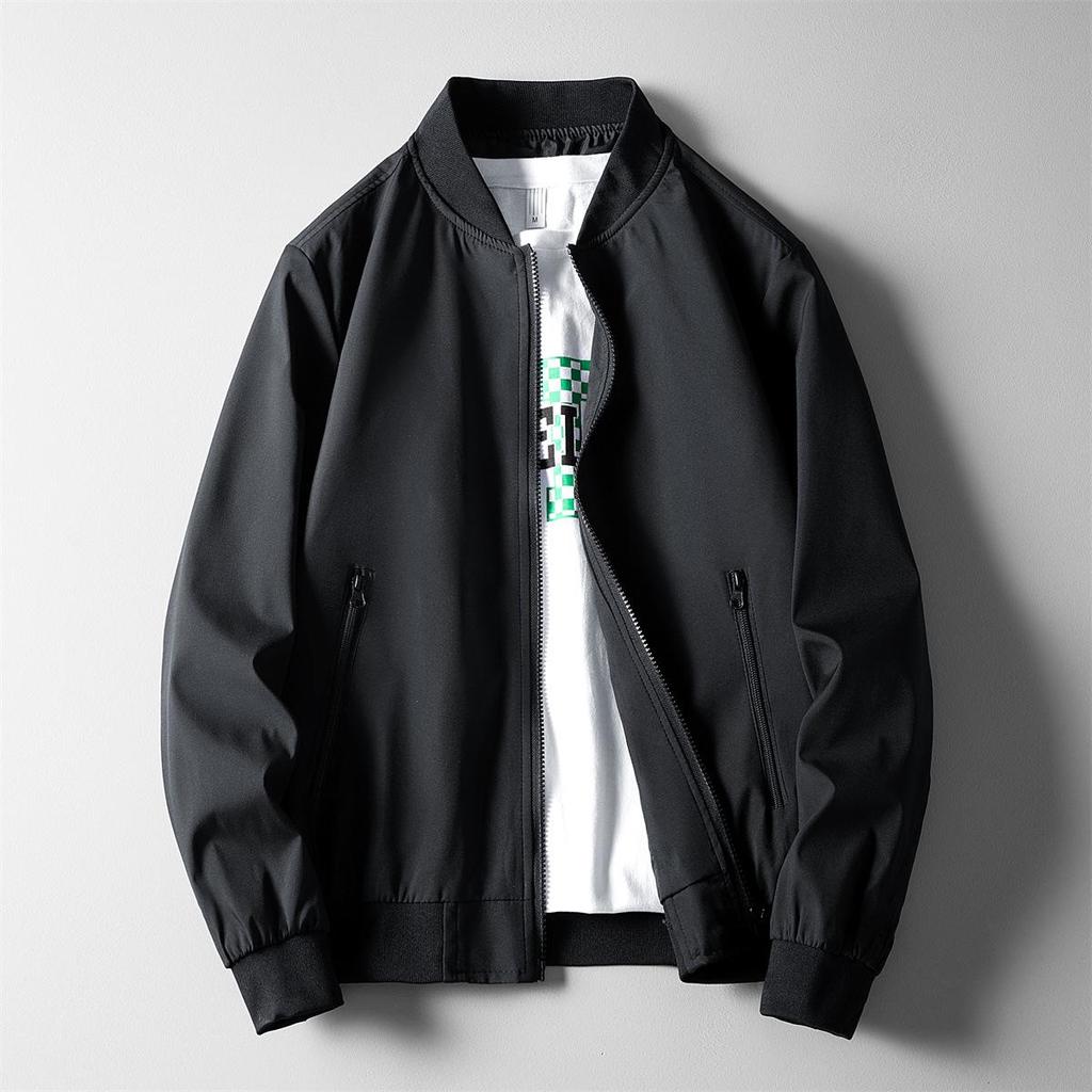 Herren Frühling/Herbst Freizeitjacke im koreanischen Stil mit Reißverschluss