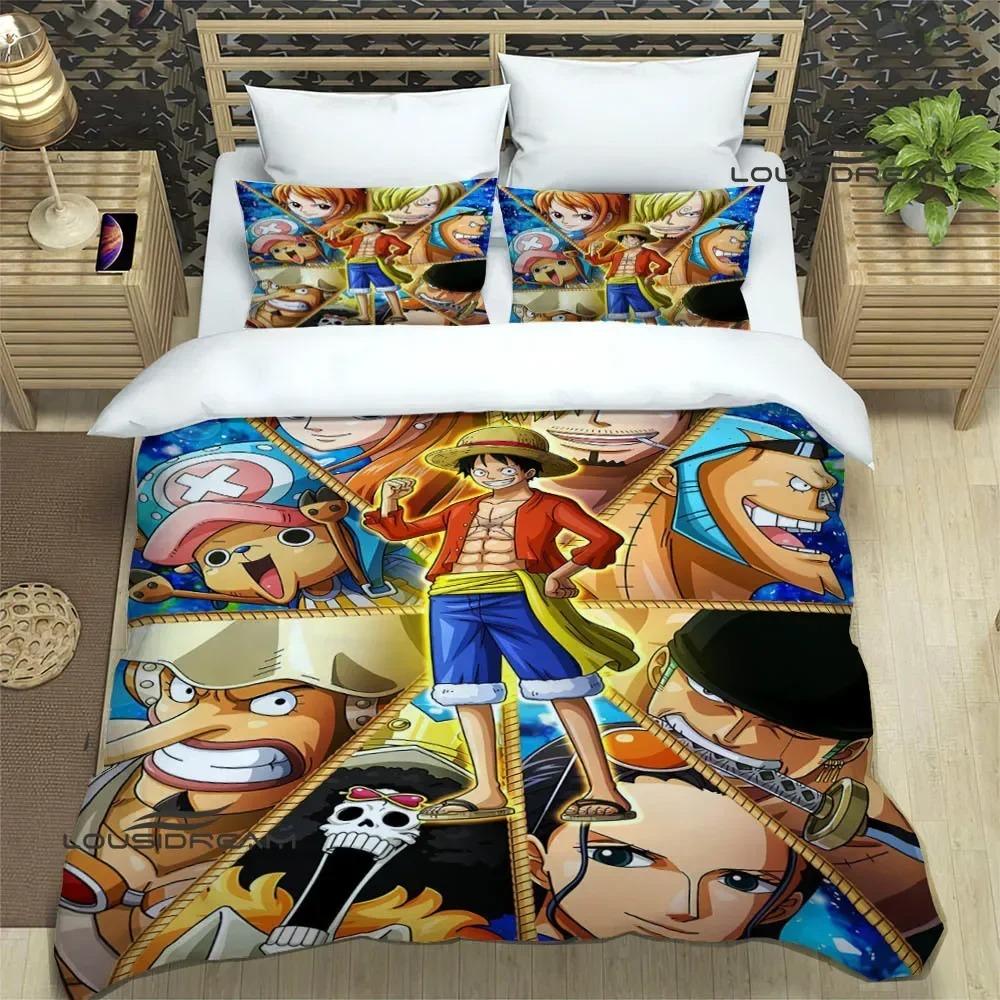 3D cartoon One P-Piece Σετ κρεβατιού εκλεκτά προμήθειες κρεβατιού σετ παπλωματοθήκη παπλώματος κρεβατιού σετ κρεβατιού πολυτελές δώρο γενεθλίων