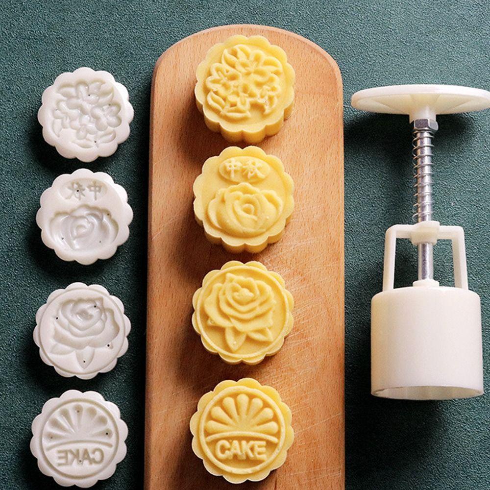 Plastic Mooncake Mold 3D Pattern Pastries Dessert Mold Cookie Cake Mould  Mid Autumn Festival
