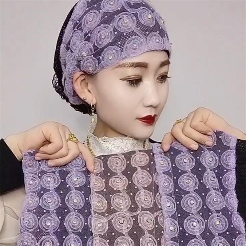 Sommer Atmungsaktive Netzspitze Turbanmütze für Damen