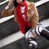 Attack On Titan Eren & Mikasa Survey Corps Cosplay Costume Set for Men & Women