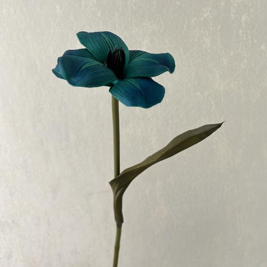 Artificial Flower 17 Inch Long Stem Faux Silk Blooming Tulip Flower for Vase Floral Arrangement Spring Home Table Kitchen Centerpiece