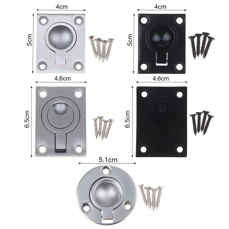 Durable 316 Stainless Steel Marine Boat Deck Hatch Flush Pull Lift Handle Ring Door Knobs Handles Pull Ring