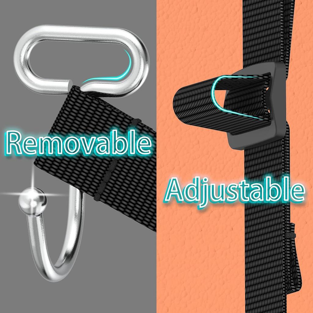 Heavy Duty Car Headrest Bag Hook  Hangers with Adjustable Length Polyester Hook  Multifunction  Car Seats  Headrest Hook  Pair