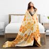 Super Warm Blanket Camping Bee in honeycomb and flowers Bedding Throws Flannel Bedspread For Couch Chair Sofa Bed Sofa Bed Cover