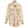 H BAR C 70s Vintage Long Sleeve Western Shirt Beige Men's Used