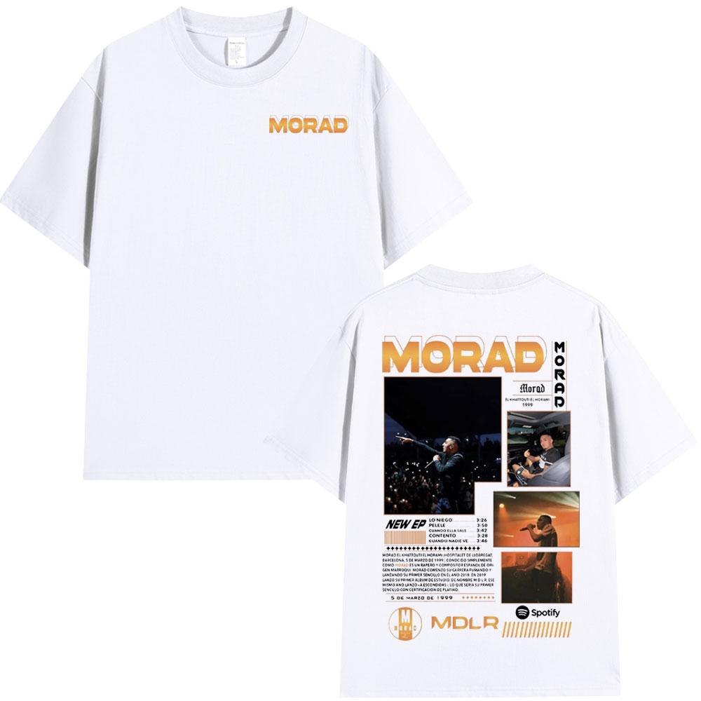 T-shirt Grafica Album Rapper Morad MDLR Unisex Moda Donna Hip Hop Vintage T-shirt Cotone Oversize Manica Corta T-shirt Top