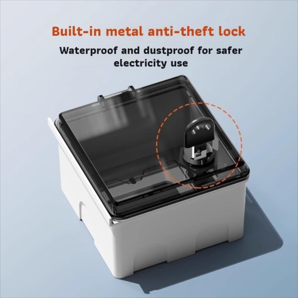 With Lock Outdoor Socket Waterproof Box Anti-Theft DustProof Charging Socket Lock Box Thicked Socket Protection Box 86Type