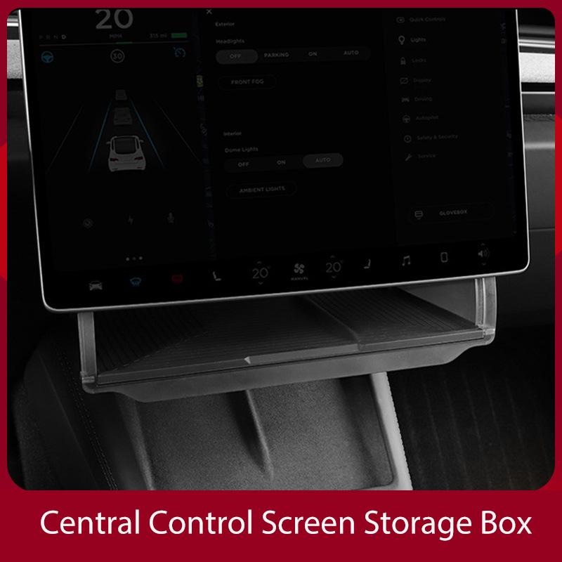 For Tesla Model Y LAUNCH/Juniper/3+ Highland Central Control Screen Storage Box Car Storage Box Automotive Accessories
