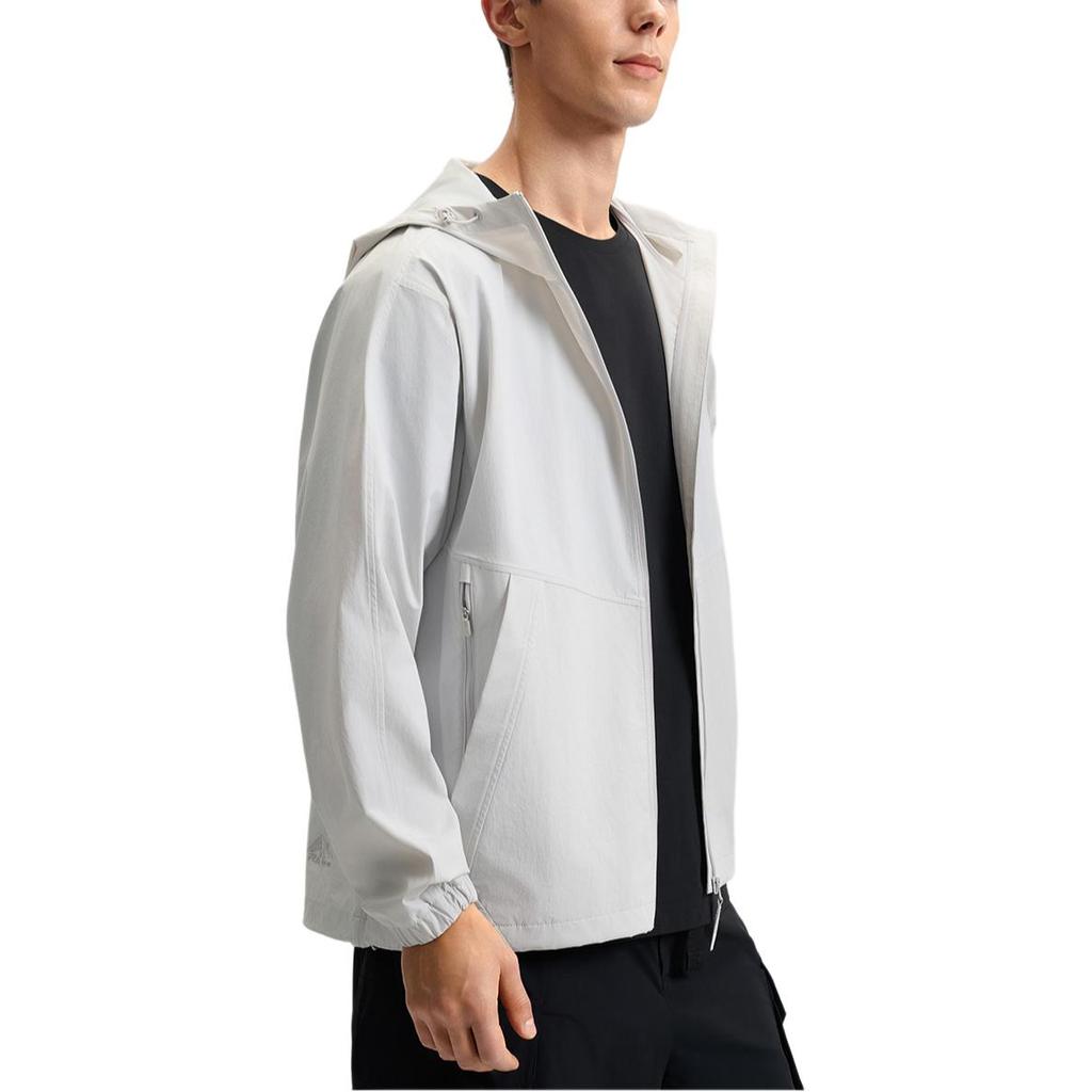 Fila Fitness Athletics Fashion Minimalist Lightweight Hooded Jacket Men Jackets Light-Blue Gray A51M521704F-GY
