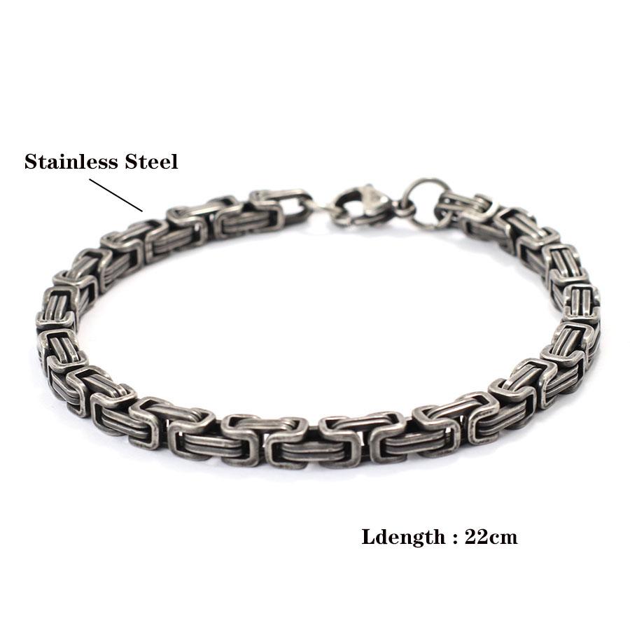 New Hiphop Stainless Steel Bracelet Men Handmade Luxury Zirconia Tennis Chain Link Braclet Father Day Gift Accessories Hombre
