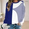 Women Plus Size Polka Dot Printed Round Neck Long Sleeve Ribbed Cuffs White Pullover Sweatshirt