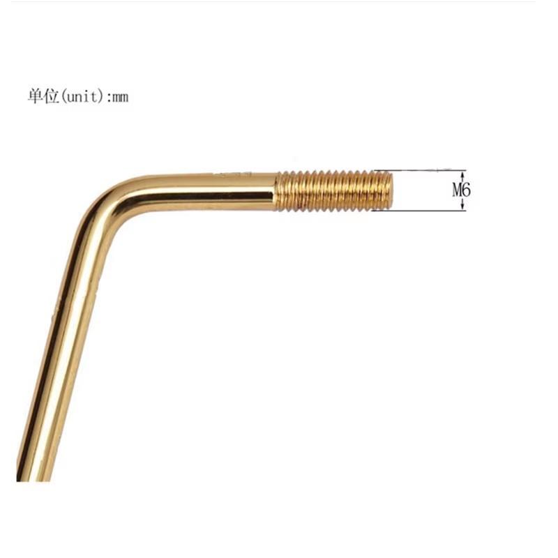 E-Gitarrenbrückenarm Single Shake Tremor System Joystick Chrom Schwarz Gold Draht Gitarrenzubehör Schwarz Gold Silber Stange