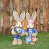 2x Rabbit Sculptures Easter Gifts Bunny Figurines for Indoors Room Bookshelf 35CM