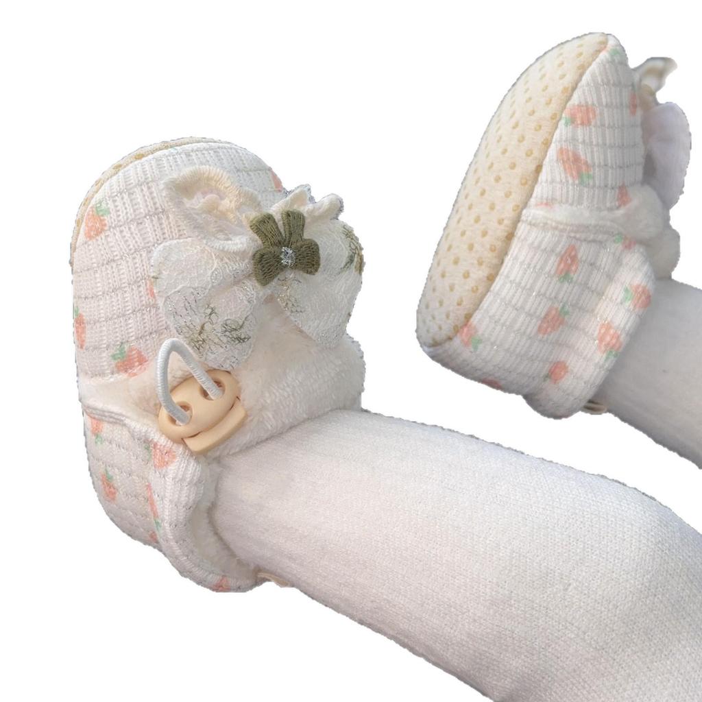Warme Babyschuhe aus Samt: Rutschfest, Weiche Sohle, Baumwolltuch für Neugeborene (0-1 Jahr)
