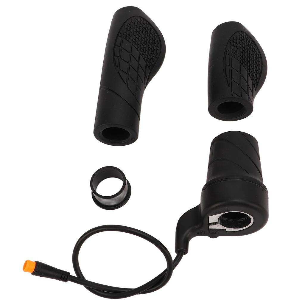 20X Electric Bike Throttle Accelerator Handle Grips Speed Regulating Handle General with Waterproof Connector 24V‑72V
