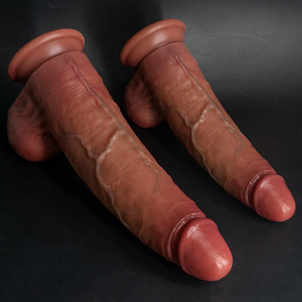 UltraReal Super Lifelike Dildo Double Liquid Silicone,Hyper-Realistic,Extra Thick & Long,Deep Pleasure Female Masturbator,Adult Toy for Women