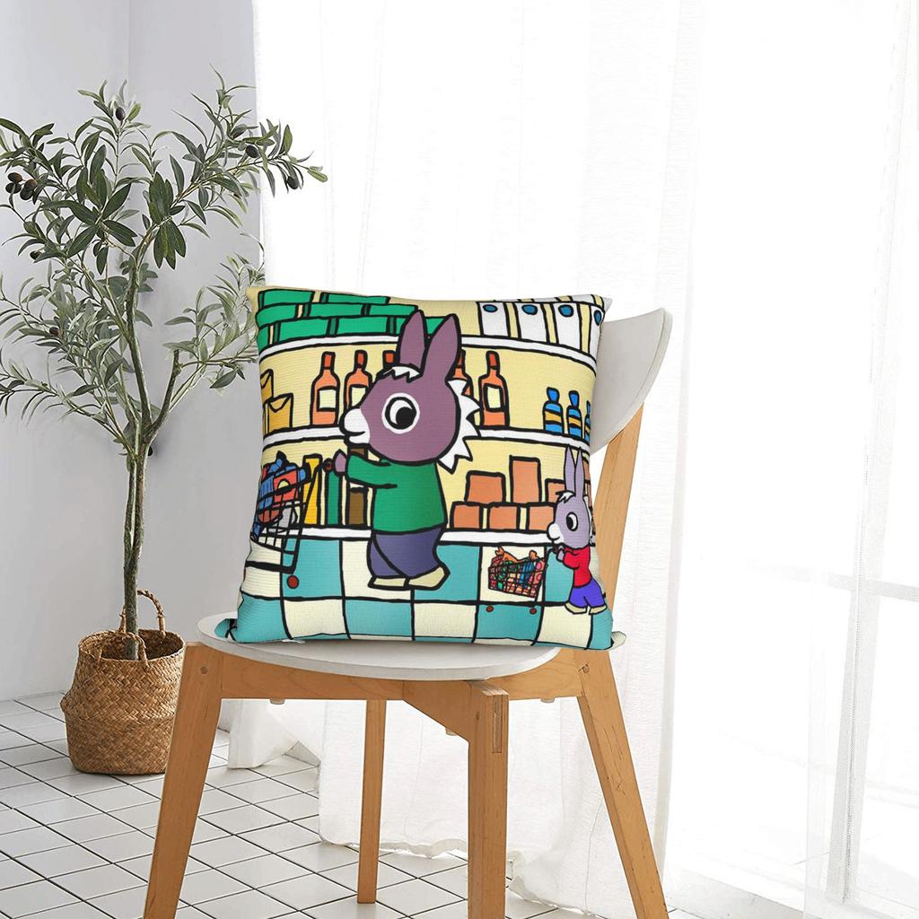 Kawaii Trotro Cartoon Pillowcase Polyester Cushion Cover Decorations Animation Throw Pillow Case Cover Home Zippered 40X40cm