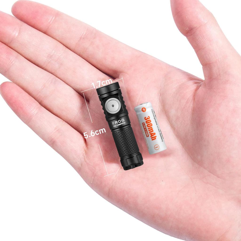 LUMINTO Rechargeable Key Light, Ultra-Compact and Lightweight Keychain Torch (Frog V3.0)
