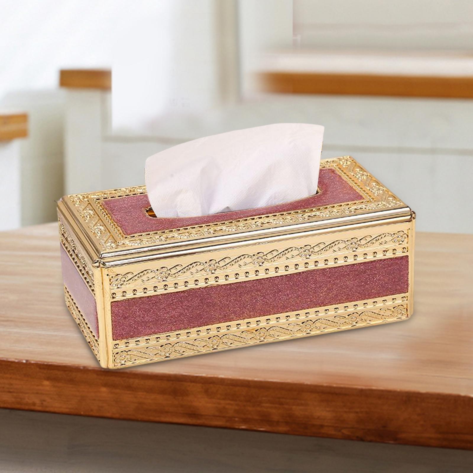 European Style Tissue Box Napkin Paper Holder Napkin Storage Box Tissue Dispenser Tissue Holder for Bathroom Kitchen Home Decor